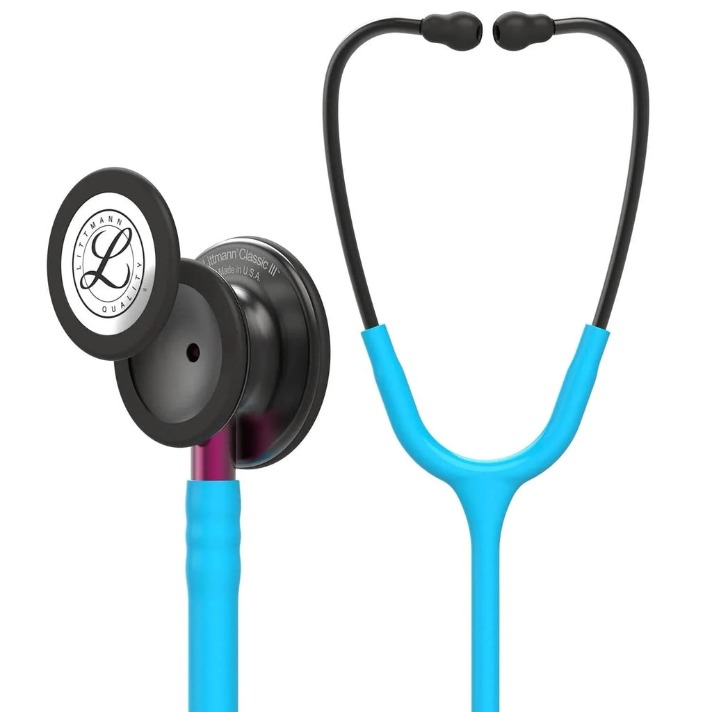 3M™ Littmann® Classic III™ Stethoscope – Turquoise tube & Smoke black chest piece 5872