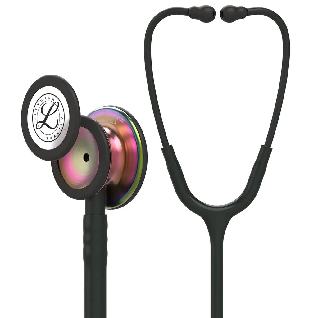 3M™ Littmann® Classic III™ Stethoscope  – Black tube & Rainbow finish chest piece 5870