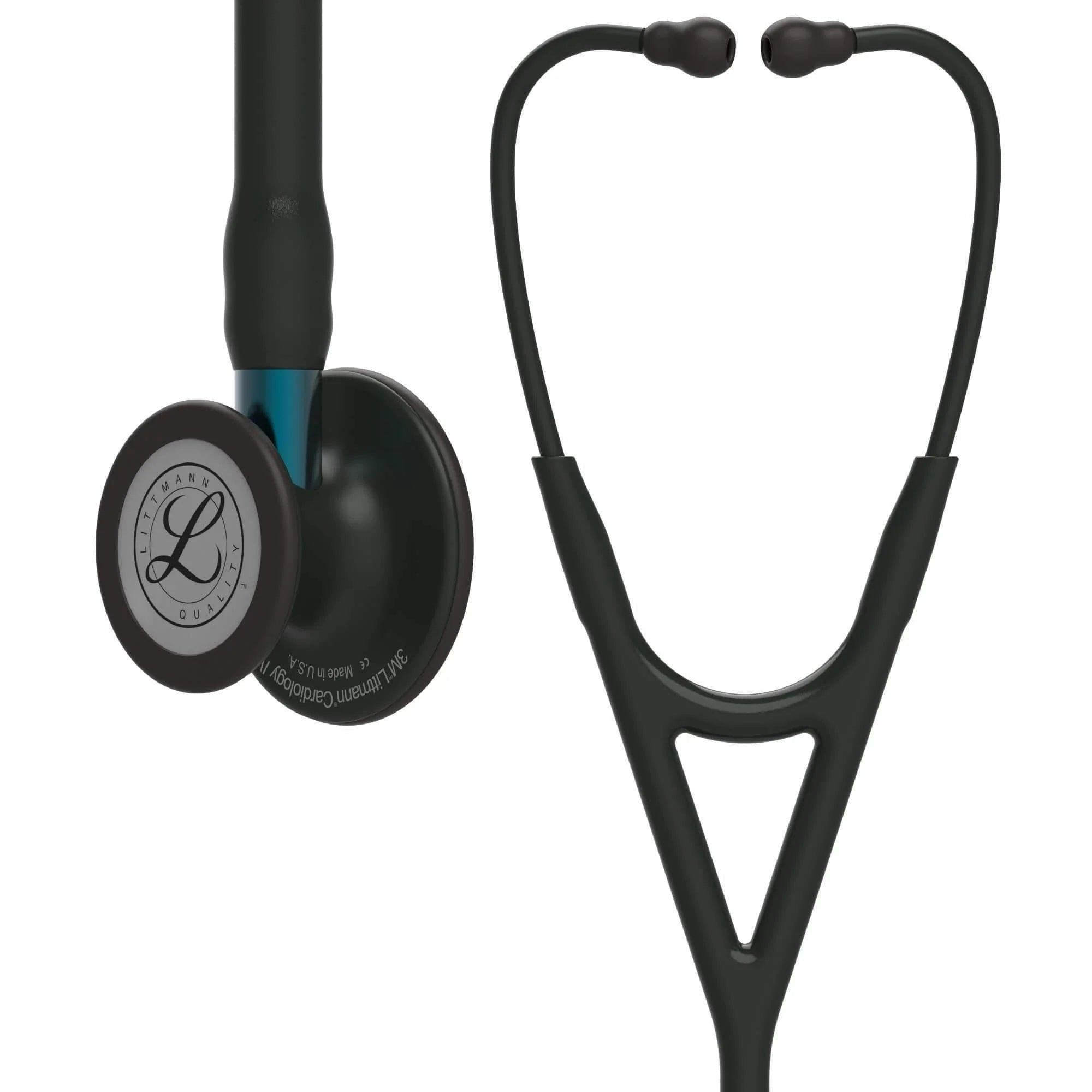 3M™ Littmann® Cardiology IV™ – Black tube & Matte black chest piece, Blue stem 6201