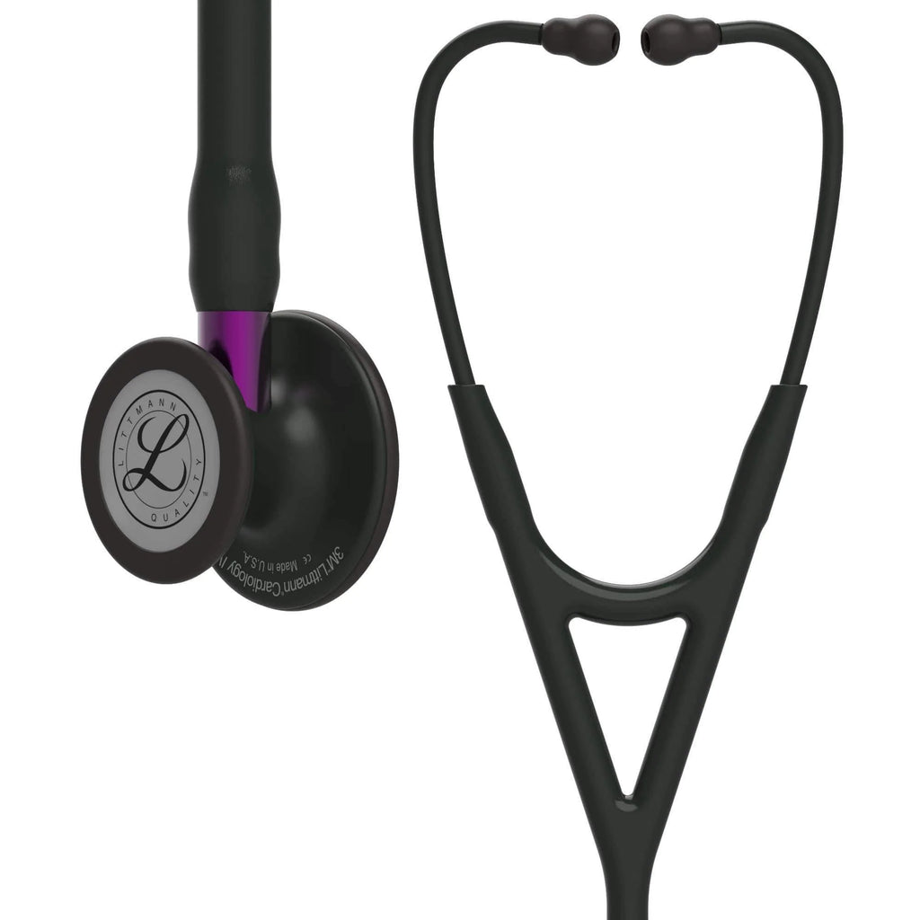 3M™ Littmann® Cardiology IV™ – Black tube & Matte black chest piece, Violet stem 6203