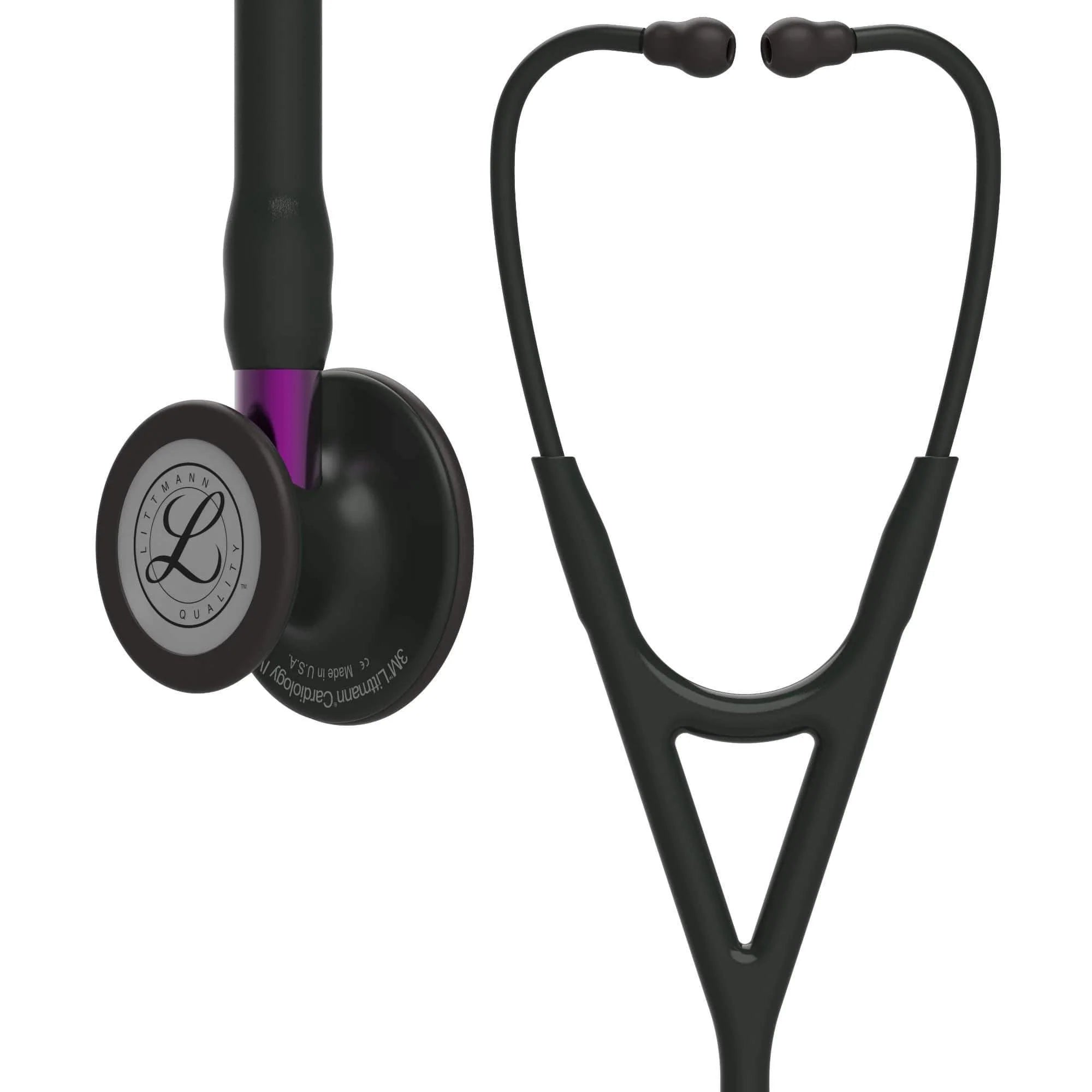 3M™ Littmann® Cardiology IV™ – Black tube & Matte black chest piece, Violet stem 6203