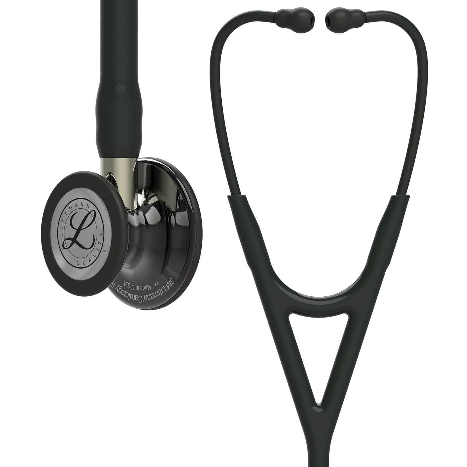 3M™ Littmann® Cardiology IV™ – Black tube & Polished smoke black chest piece, Champagne stem 6204