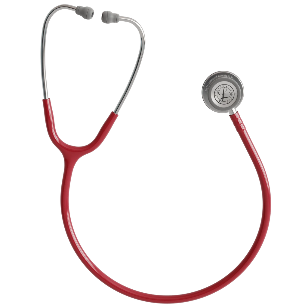 3M™ Littmann® Classic III™ Stethoscope – Burgundy tube & Silver chest piece 5627