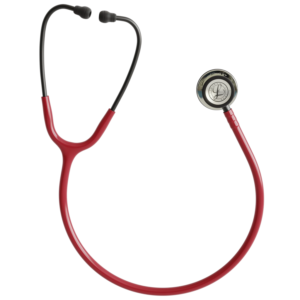 3M™ Littmann® Classic III™ Stethoscope – Burgundy tube & Champagne finish chest piece 5864