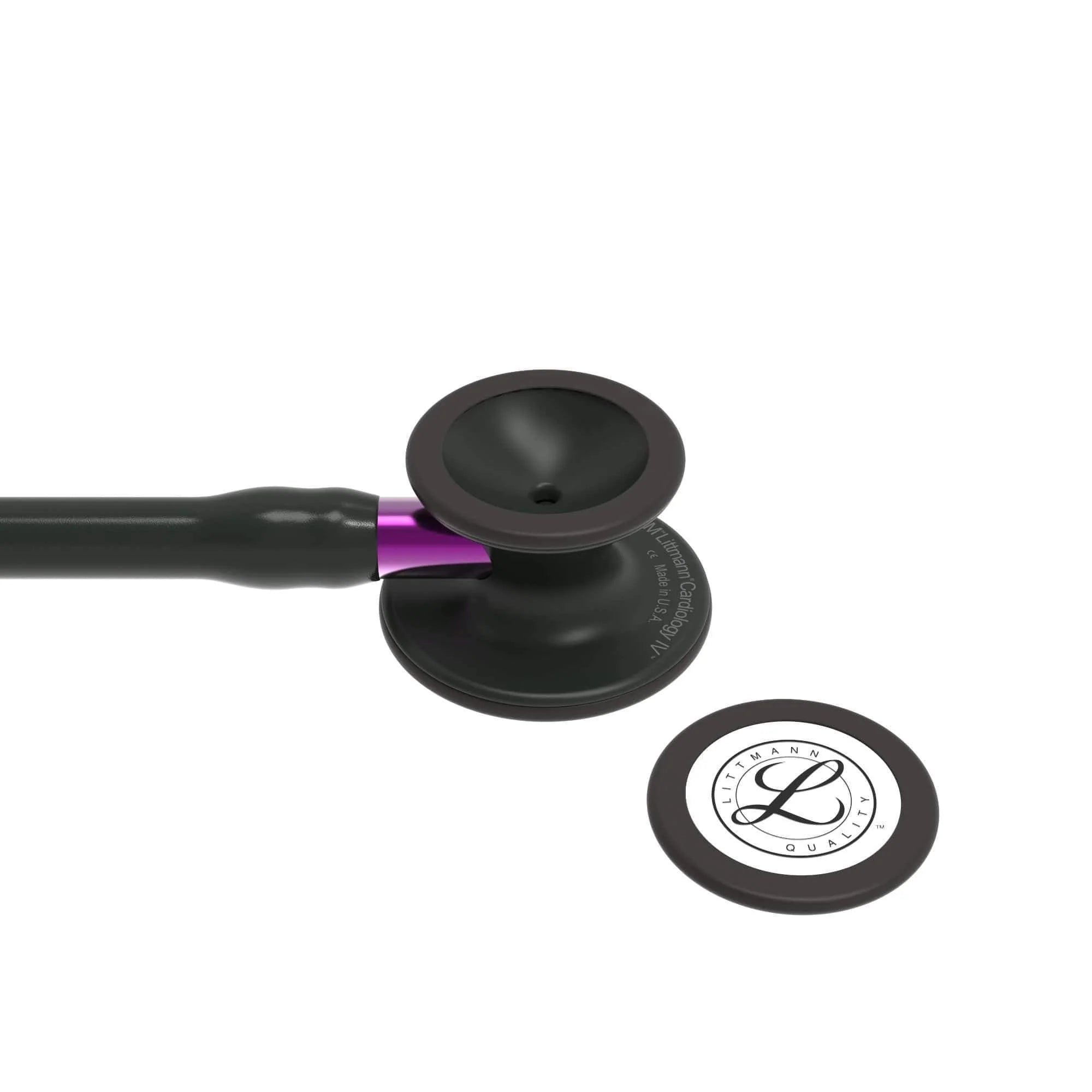 3M™ Littmann® Cardiology IV™ – Black tube & Matte black chest piece, Violet stem 6203
