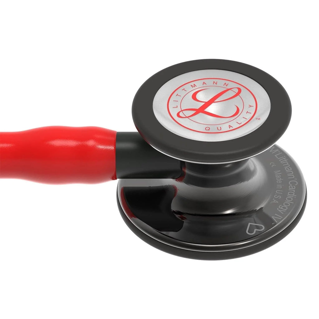 3M™ Littmann® Cardiology IV™ – Red tube & Smoke black chest piece – Engraved Heart “Limited Edition” 6182