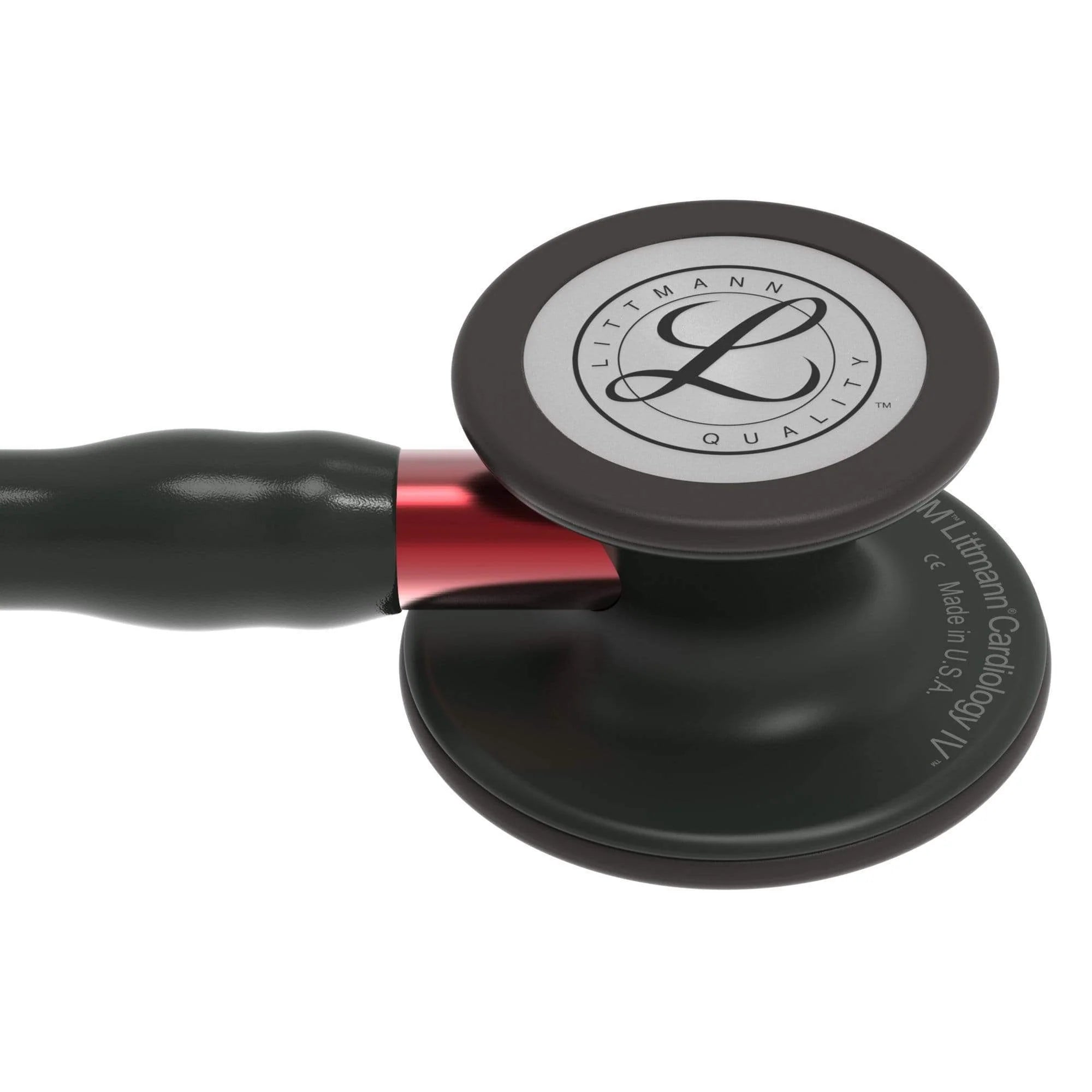 3M™ Littmann® Cardiology IV™ – Black tube & Matte black chest piece, Red stem 6200