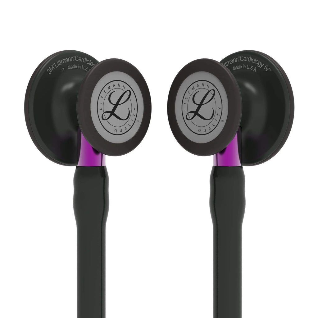 3M™ Littmann® Cardiology IV™ – Black tube & Matte black chest piece, Violet stem 6203
