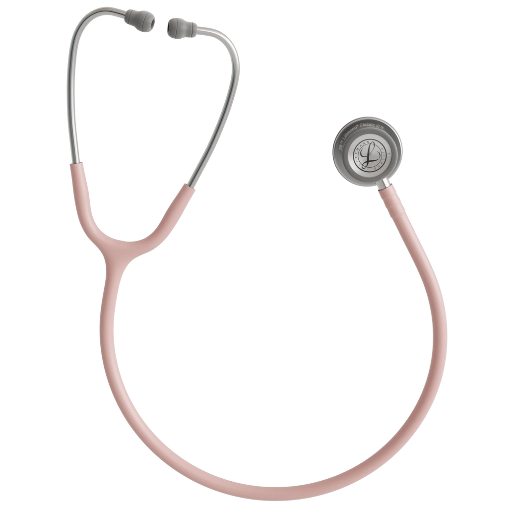 3M™ Littmann® Classic III™ Stethoscope – Champagne rose satin tube & Silver chest piece 5910C