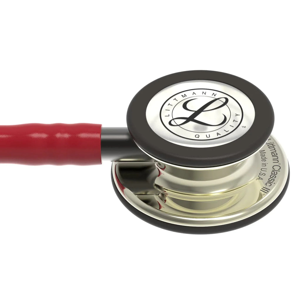 3M™ Littmann® Classic III™ Stethoscope – Burgundy tube & Champagne finish chest piece 5864