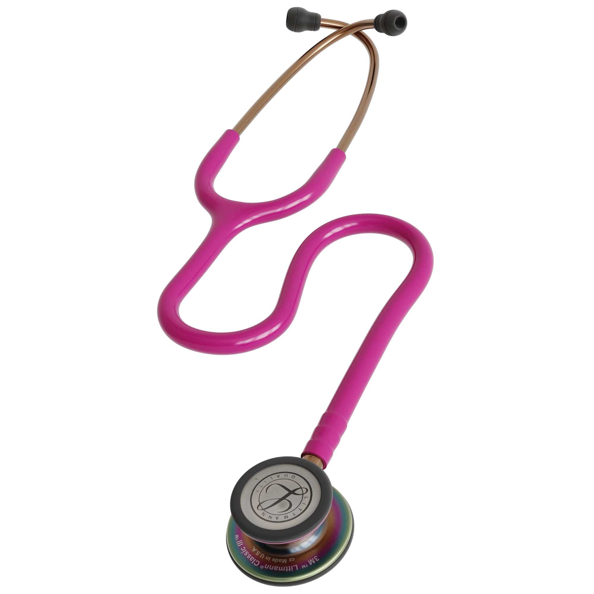 3M™ Littmann® Classic III™ Stethoscope – Raspberry tube & Rainbow finish chest piece 5806