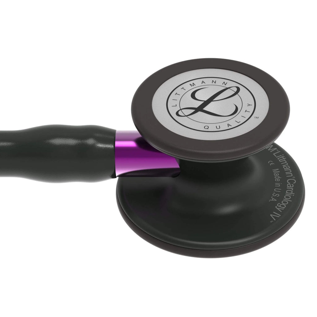 3M™ Littmann® Cardiology IV™ – Black tube & Matte black chest piece, Violet stem 6203