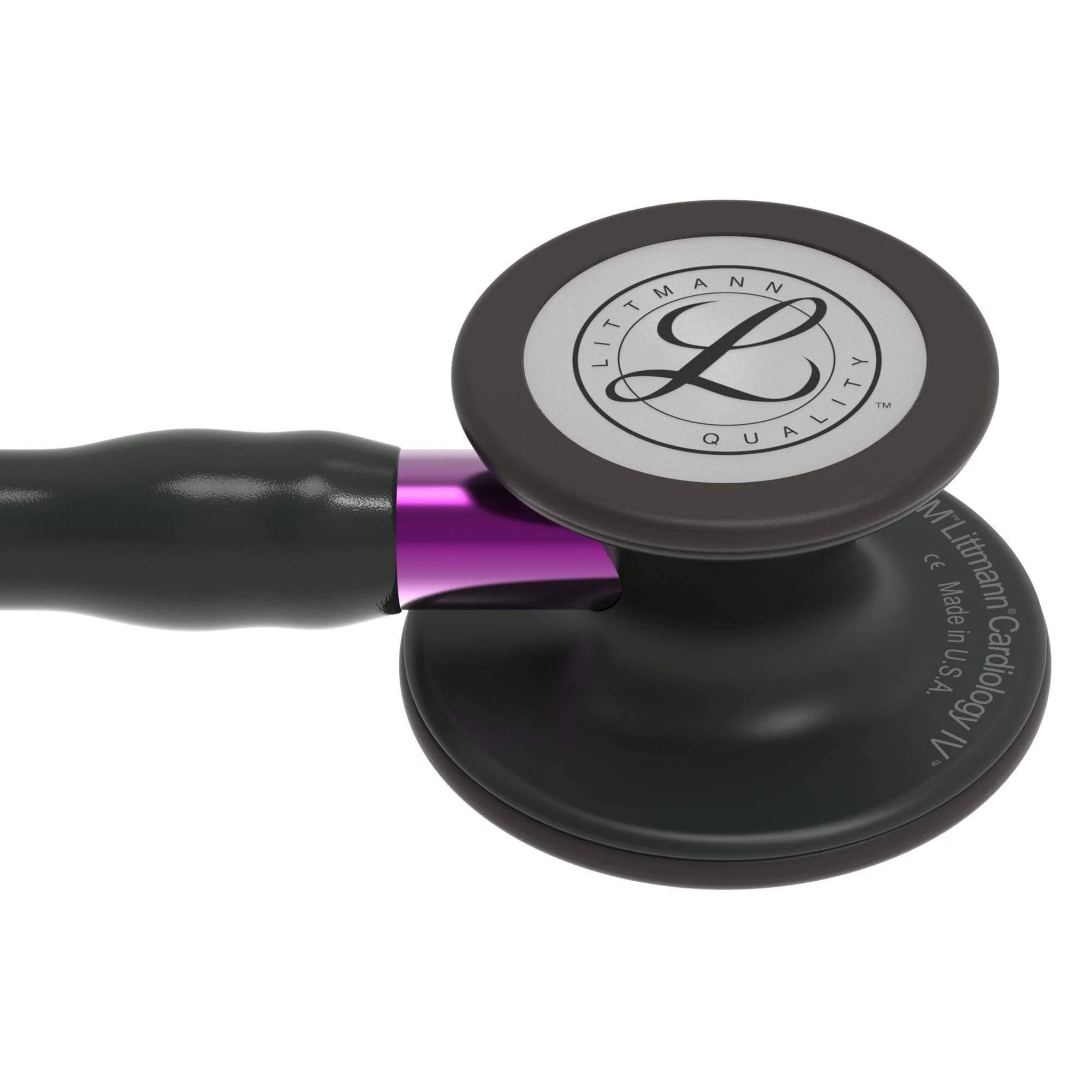 3M™ Littmann® Cardiology IV™ – Black tube & Matte black chest piece, Violet stem 6203