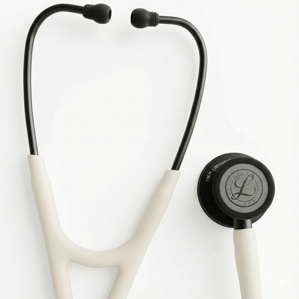 3M™ Littmann® Cardiology IV™ – Alabaster satin tube & Matte black chest piece  6186C