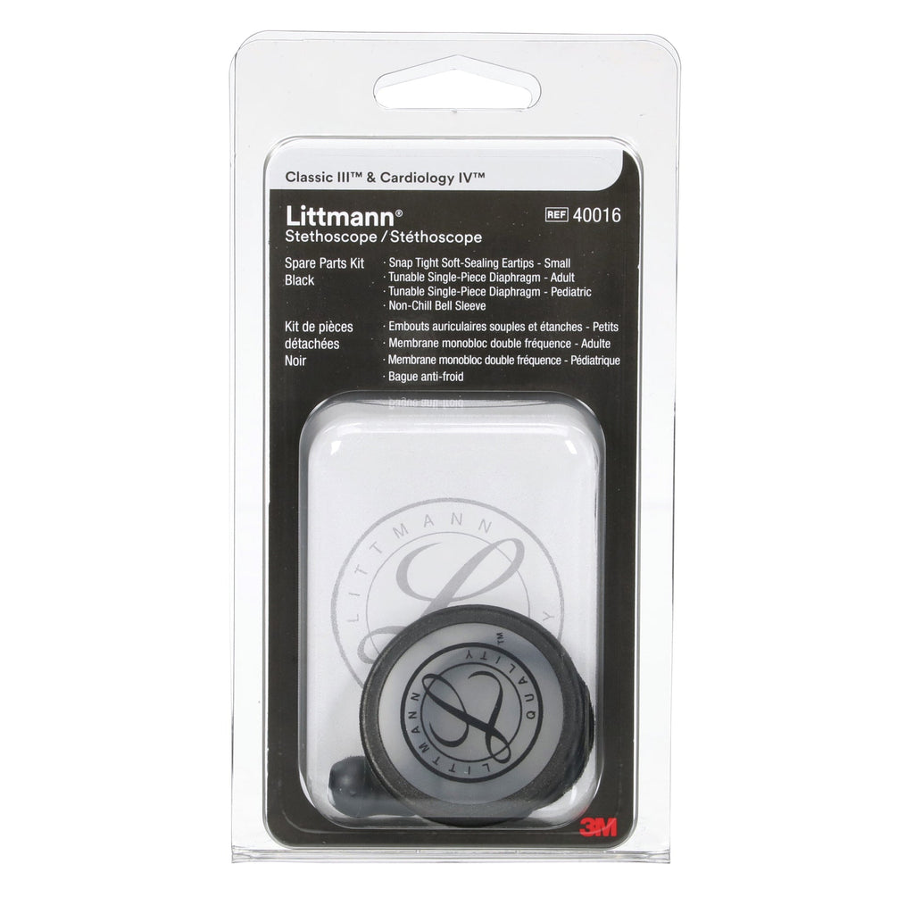 3M™ Littmann® Classic III/Cardiology IV/CORE Digital Stethoscopes Spare Parts Kit – Black