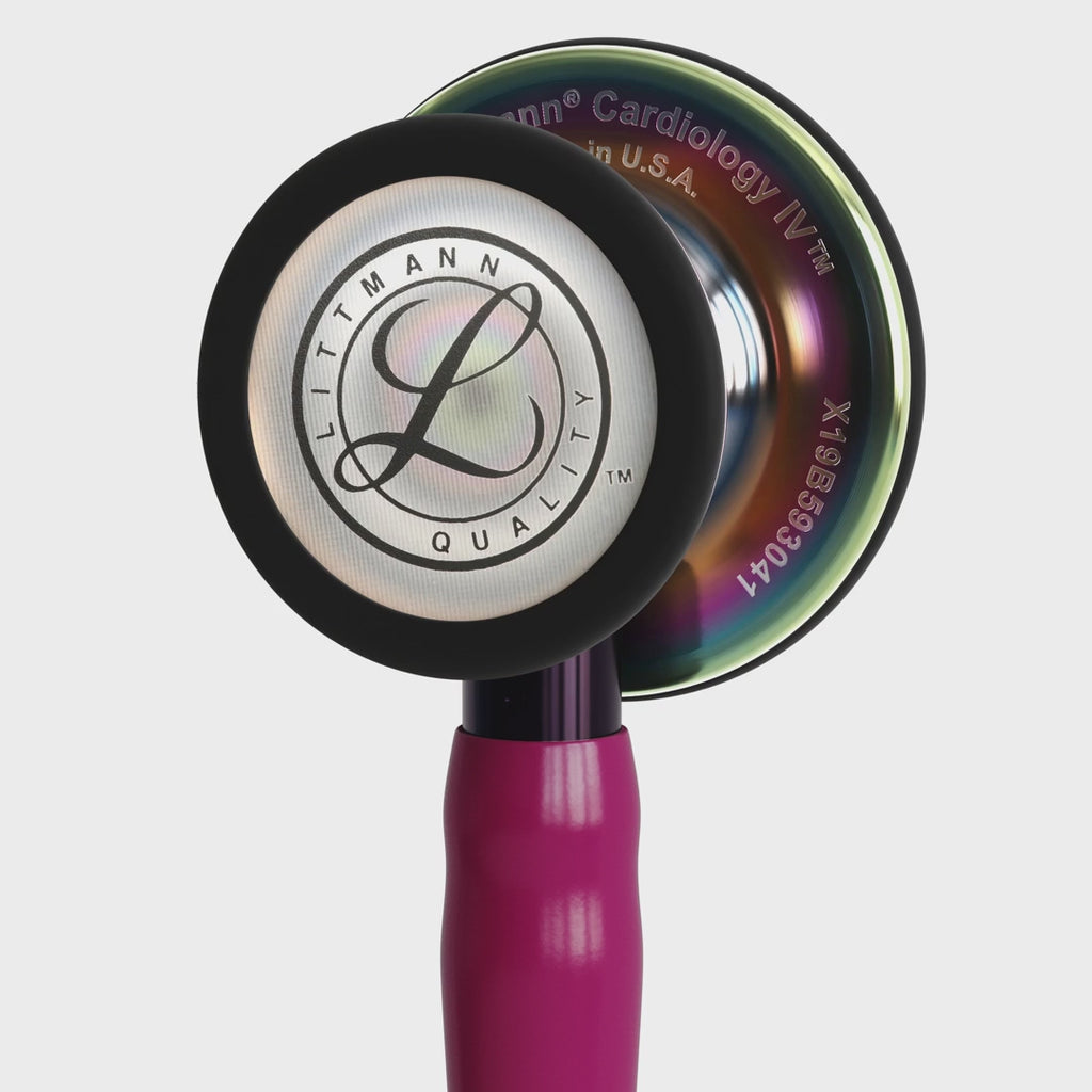 3M™ Littmann® Cardiology IV™ – Raspberry tube & Polished rainbow finish chest piece 6241