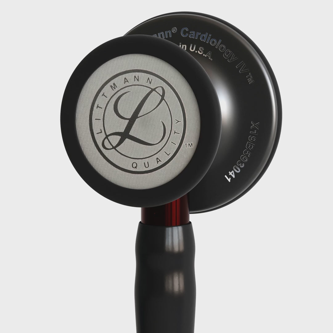 3M™ Littmann® Cardiology IV™ – Black tube & Matte black chest piece, Red stem 6200