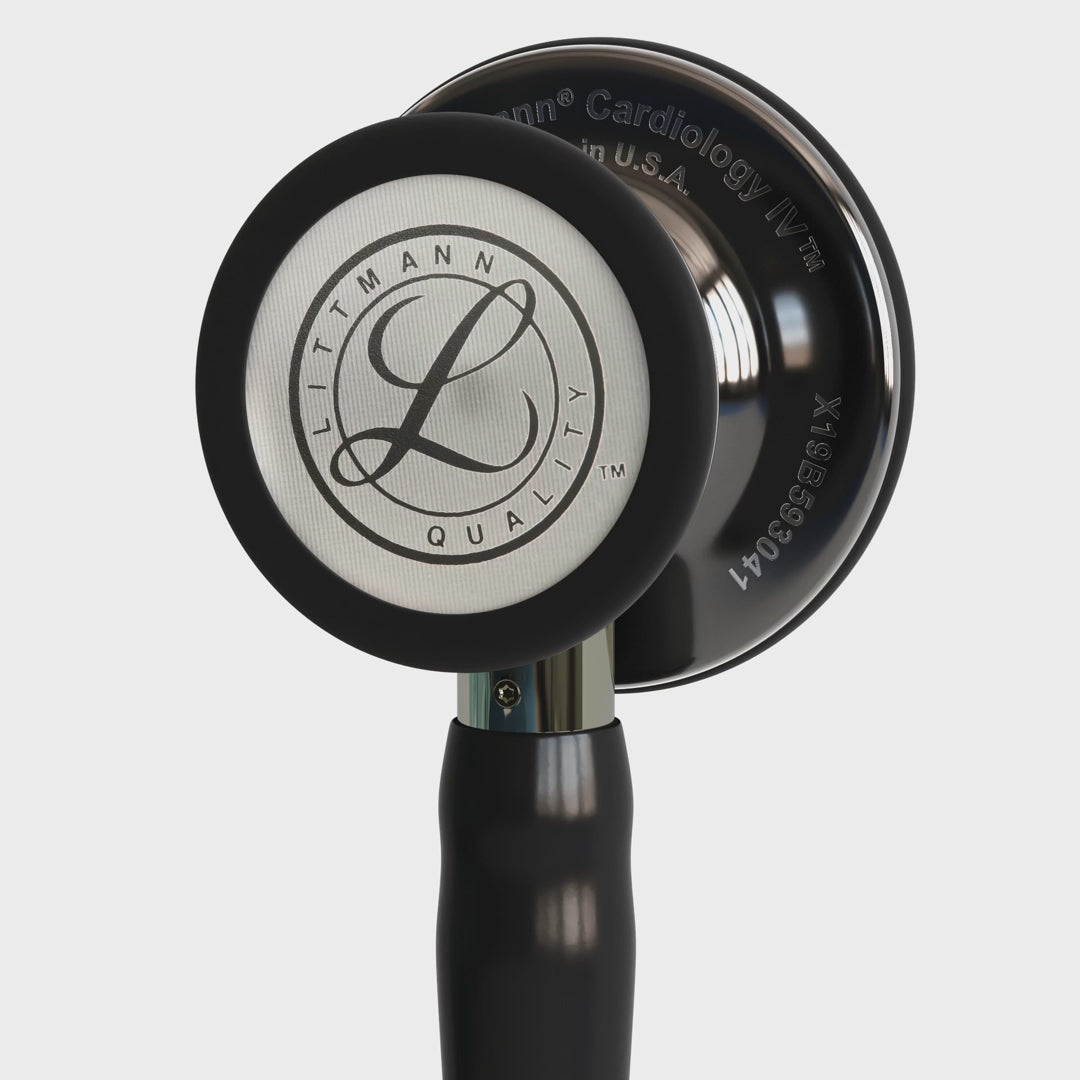 3M™ Littmann® Cardiology IV™ – Black tube & Polished smoke black chest piece, Champagne stem 6204