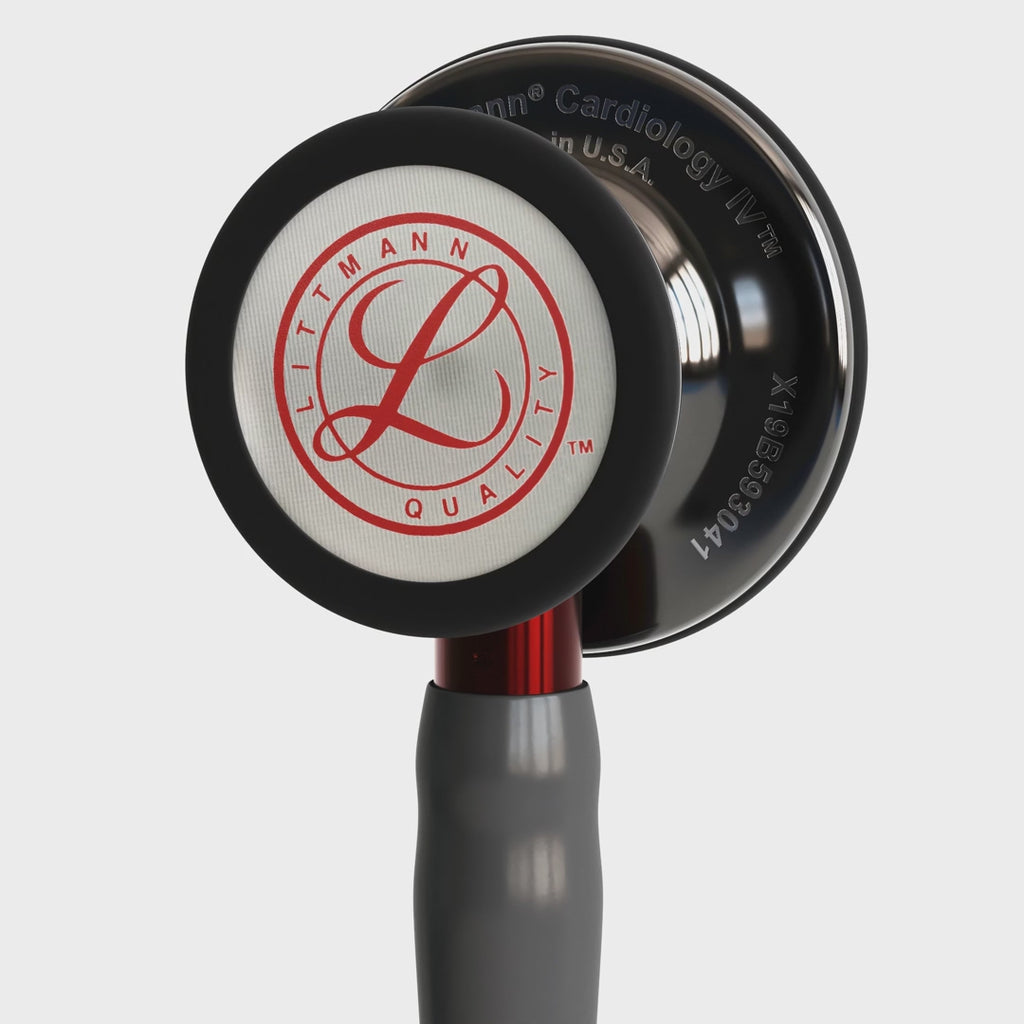 3M™ Littmann® Cardiology IV™ – Grey tube & Smoke black chest piece – Engraved Heart “Limited Edition” 6183