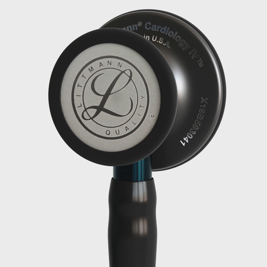 3M™ Littmann® Cardiology IV™ – Black tube & Matte black chest piece, Blue stem 6201