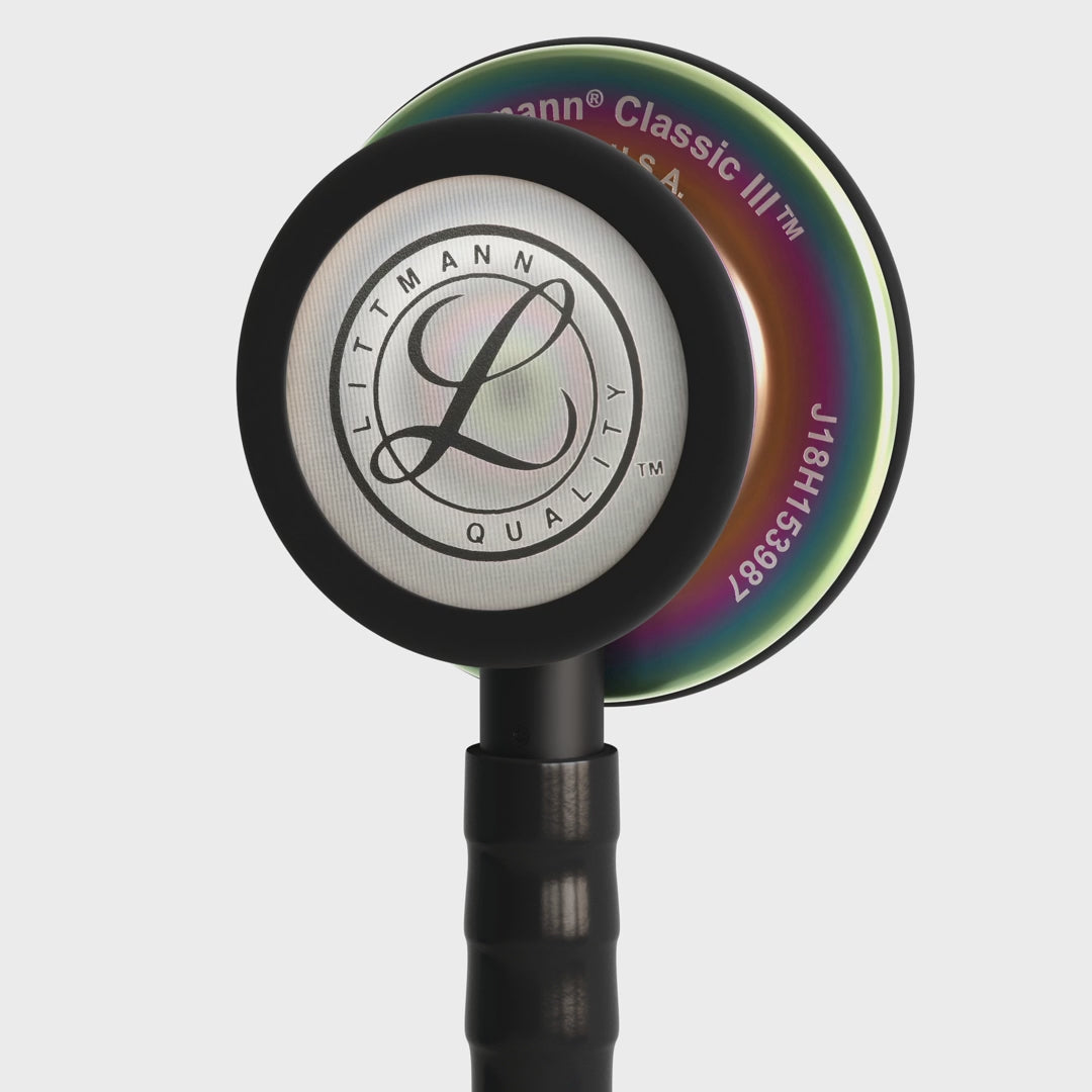 3M™ Littmann® Classic III™ Stethoscope  – Black tube & Rainbow finish chest piece 5870