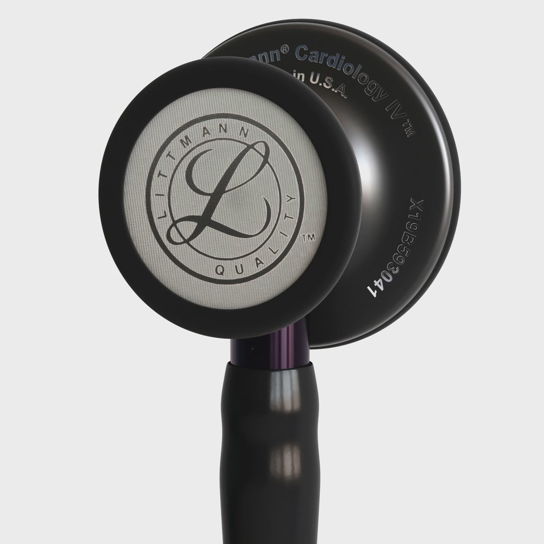 3M™ Littmann® Cardiology IV™ – Black tube & Matte black chest piece, Violet stem 6203