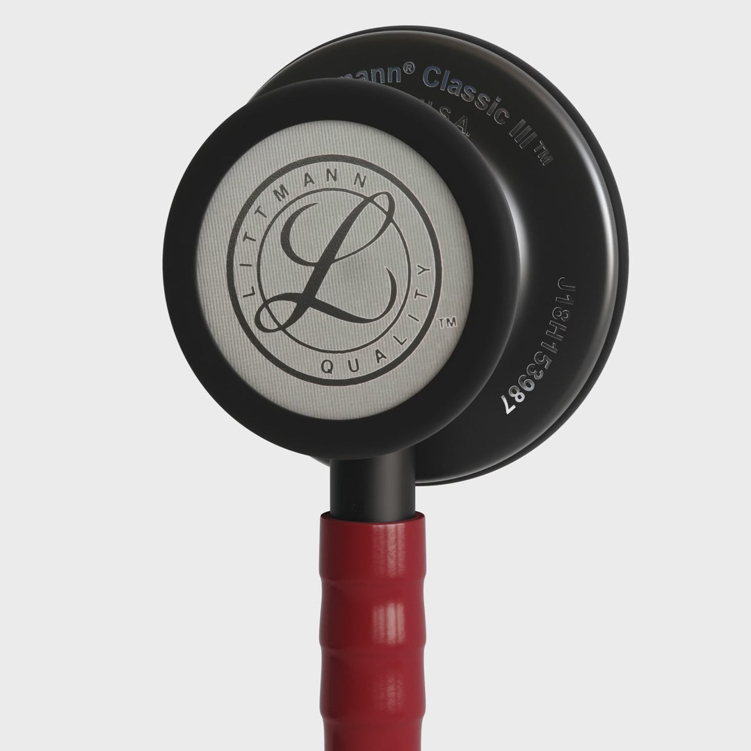 3M™ Littmann® Classic III™ Stethoscope – Burgundy tube & Matte black  chest piece 5868